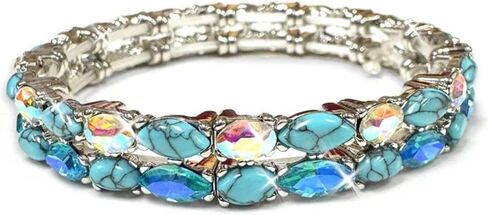 Jacqueline Kent Mermaid Rhinestone Stretch Bracelet - JKB446 in Saudi Arabia
