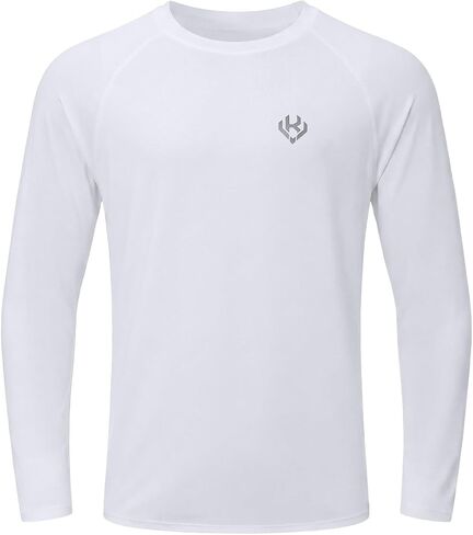 Men’s Long Sleeve Shirts Quick Dry Moisture Wicking UPF 50+ Sun Protection Athletic Rash Guard Workout Fishing Running in Saudi Arabia