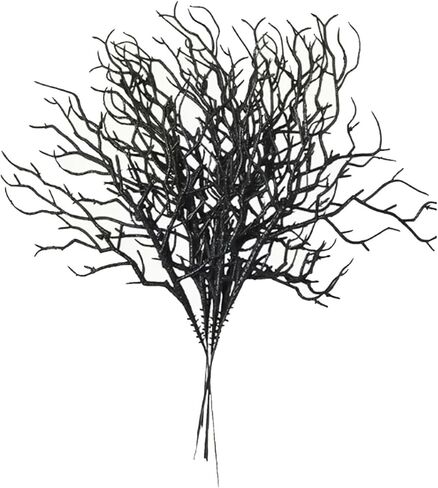 12PCS Black Manzanita Branches Halloween Artificial Antler Decorative Twigs Halloween Floral Picks Stems Faux Black Dried Tree for Vase Filler Wedding Table Centerpieces Home Party Supplies in Saudi Arabia