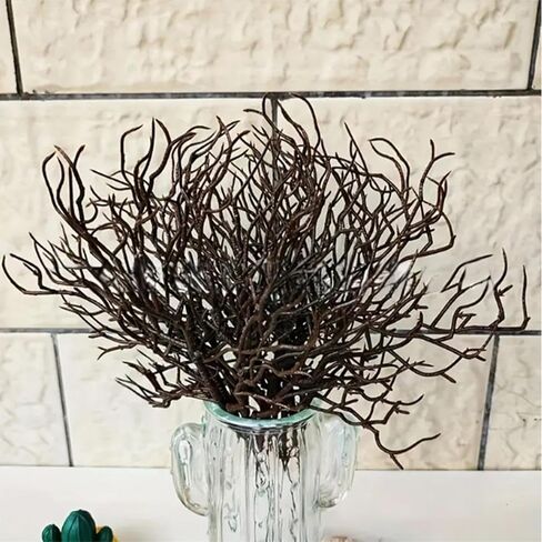 12PCS Black Manzanita Branches Halloween Artificial Antler Decorative Twigs Halloween Floral Picks Stems Faux Black Dried Tree for Vase Filler Wedding Table Centerpieces Home Party Supplies in Saudi Arabia