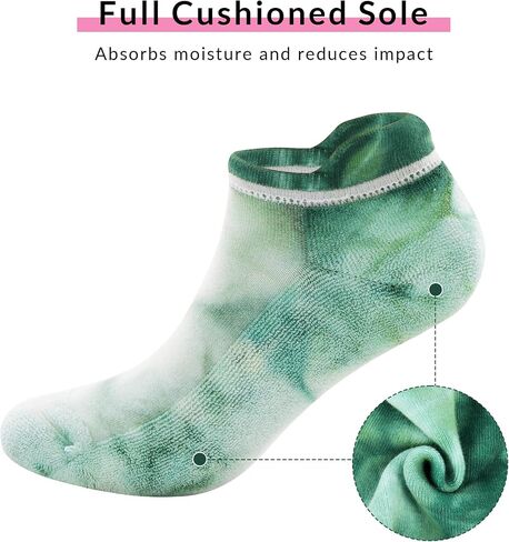 Benefeet Sox Mens Tie Dye Socks Colorful Ankle Socks Cotton Cushioned Towel Sole Athletic Low Cut Sock 4 Pack in Kuwait