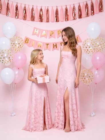 Plus Size Junior Bridesmaid Dresses Lilac Formal Dresses for Girls Size 14-16 Slit Prom Dress Girls Long Flower Girl Dress Size 14 in Kuwait