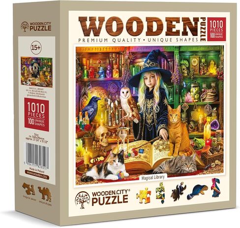 WOODEN.CITY Wooden Halloween Puzzle 1000 Pieces | 21,25 in x 15,5 in | Made in EU in Kuwait