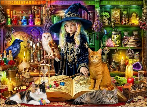 WOODEN.CITY Wooden Halloween Puzzle 1000 Pieces | 21,25 in x 15,5 in | Made in EU in Kuwait