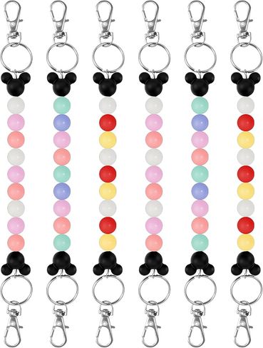 6 Pieces Mouse Ear Holders for Backpack Adjustable Headband Keychain Strap Hands Free Organizer for Theme Parks in Saudi Arabia