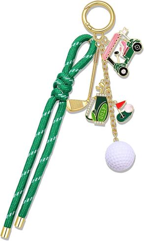 Golf Football Soccer Basketball Baseball Bag Charms Nylon Rope Purse Charms Keychain Football Mom Accessories Gifts in Kuwait