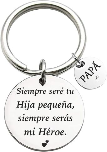 Tecreo Dad Gift Key Chain, Siempre seré tu hija pequeña, siempre serás mi héroe in Spanish, Best Dad Father's Day, Birthday Gift from Daughter, Son, Un regalo para Papá in Saudi Arabia