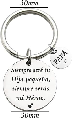 Tecreo Dad Gift Key Chain, Siempre seré tu hija pequeña, siempre serás mi héroe in Spanish, Best Dad Father's Day, Birthday Gift from Daughter, Son, Un regalo para Papá in Saudi Arabia