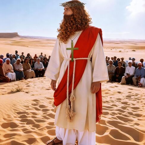 Jesus Costume Suits Jesus Outfit Set Christ Dress up Biblical Character Adult Men Robe for Religious Performance Christmas Party Cosplay in Saudi Arabia
