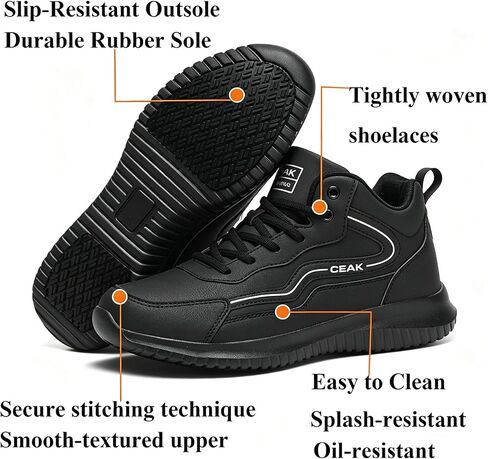 Non Slip Work Boots for Men Women Slip Resistant Shoes Oil Resistant Food Service Chef Kitchen Restaurant Working Boots in Saudi Arabia