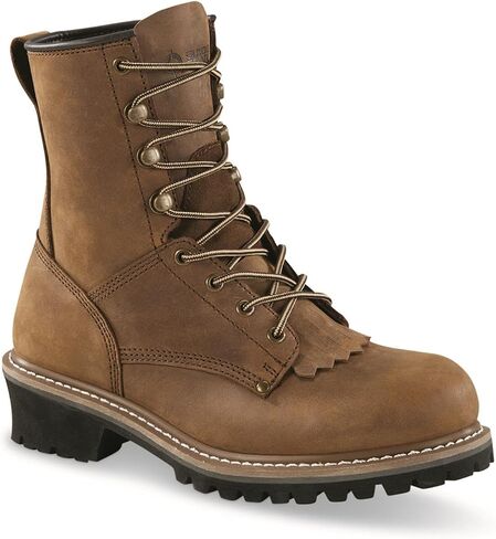 Guide Gear Men's Sawtooth 2.0 Logger Work Boots, Leather Uppers, Rubber Sole Shoes in Saudi Arabia