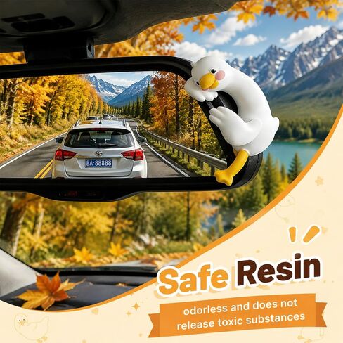 4pcs Desk Goose Funny Decor, Mini Resin Goose Figurines, Housewarming Gifts for Computer Monitor, Car Dashboard, Rearview Mirror, Office Desk, Photo Frame Decoration Accessories in Saudi Arabia