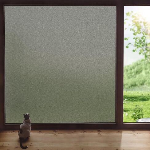 Stained Glass Window Privacy Film – Static Cling Decorative Rainbow Window Film, No Adhesive UV Blocking Sun Cling for Bathroom, Bedroom, Glass Doors, Removable Bird, 17.5 x 78.7 in in Kuwait
