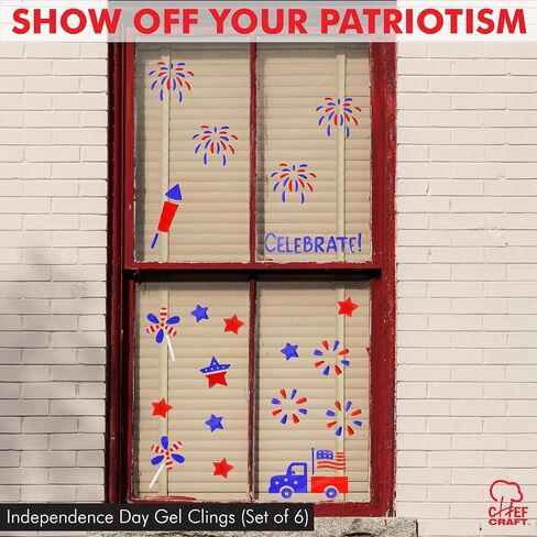 Chef Craft Independence Day Gel Clings (Set of 6) in Kuwait