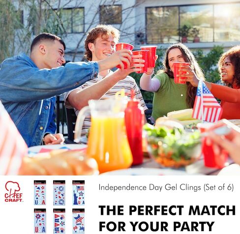 Chef Craft Independence Day Gel Clings (Set of 6) in Kuwait