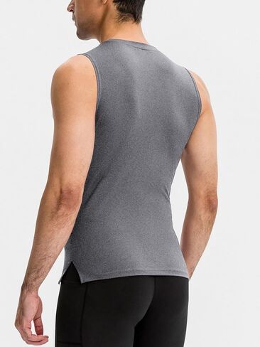 Men's Sleeveless Workout Shirts Quick Dry Running Athletic Compression Training Tank Top 01106YD in Kuwait