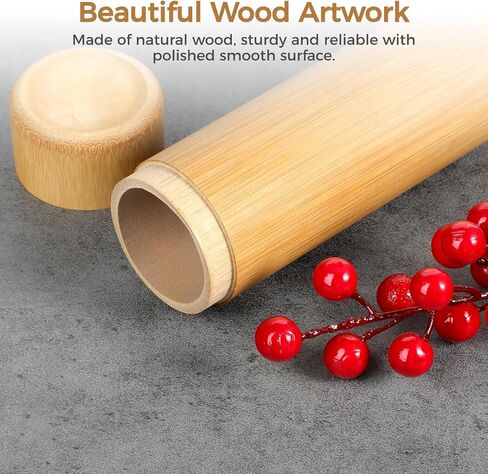 4 PCS Wooden Scattering Urn Set for Human and Pet Ashes, Small Cremation Ashes Tubes with 4 Drawstring Velvet Pouches, Portable Memorial Urns Scattering at Sea Forest in Saudi Arabia