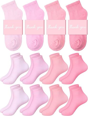 24 Pairs Pink Teacher Socks Cna Week Gifts Bulk for Women Breathable Low Cut Ankle Socks End of Years Teacher Gifts Pink Bridal Shower Party Favors for Employee Cna Nurse Volunteer Team in Kuwait