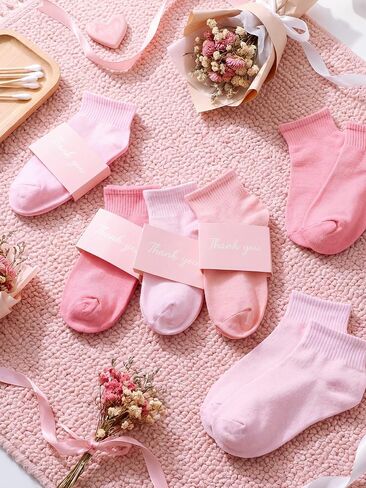 24 Pairs Pink Teacher Socks Cna Week Gifts Bulk for Women Breathable Low Cut Ankle Socks End of Years Teacher Gifts Pink Bridal Shower Party Favors for Employee Cna Nurse Volunteer Team in Kuwait