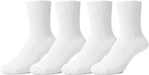 Aoomzoon Women's Crew Socks, Cozy Cotton Retro Calf Socks, Durable Soft Ankle Socks for Daily Wear Casual in Saudi Arabia