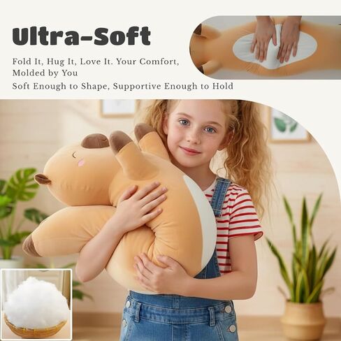 Kekeso Long Capybara Plush Body Pillow - Ultra Soft Capybara Stuffed Animal Toy, Cute Kawaii Gifts for Kids, Teens, Adults for Birthday Christmas (Brown, 60cm/23.62inch) in Kuwait