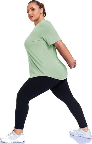 ForHailey Women's Plus Size Workout Tops UPF 50+ Sun Protection Gym Running T Shirts Loose Fit Yoga Summer Sport Tee XL-5XL in Saudi Arabia