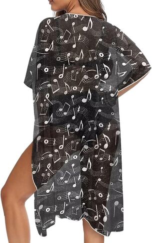 Women's Swimsuit Cover Up Kimono Cover Up Cardigan Short Sleeve Bathing Suit Summer Beach Cardigan in Saudi Arabia
