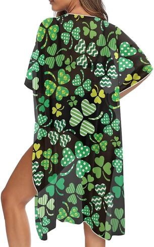 Women's Swimsuit Cover Up Kimono Cover Up Cardigan Short Sleeve Bathing Suit Summer Beach Cardigan in Saudi Arabia