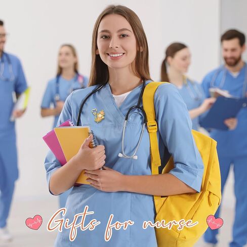 كينينج 24 مجموعة من دبابيس هدايا الممرضات، دبابيس بروش لسماعة الطبيب للتمريض مع بطاقات شكر، هدايا لمساعد طبي، طبيب ممرضة، أسبوع التمريض، طلاب التخرج in Kuwait