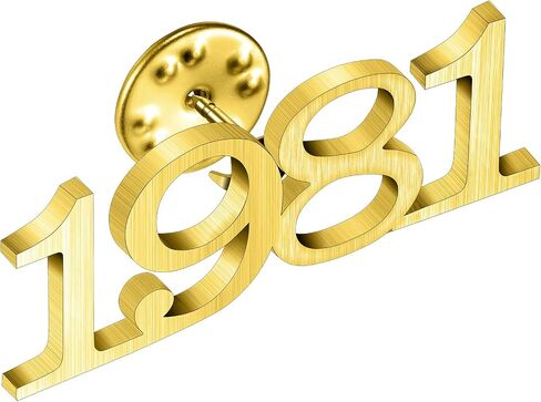 AMITER Birth Year Lapel Pin, 1970-2025 Enamel Brooch Pins 14K Gold Tie Tacks for Men & Women Birthday, Graduation, Anniversary in Saudi Arabia
