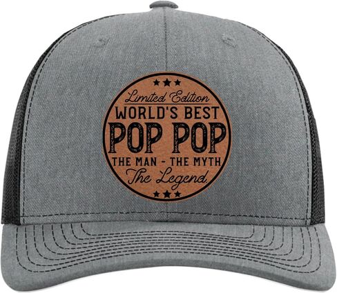 Pop Pop Gifts from Grandkids for Men - Worlds Best Hat - Poppop Gifts for Grandpa - Poppop Birthday Gift - Richardson 112 Trucker Hat in Saudi Arabia
