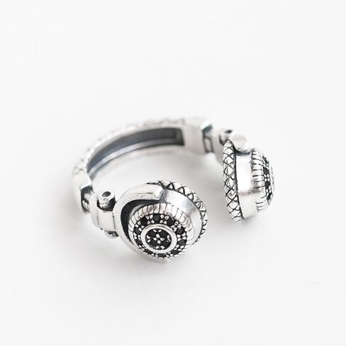Gixaxak Silver Ladies Ring, Round Shape, Stainless Steel, Hypoallergenic, Adjustable, Wedding, Engagement in Kuwait