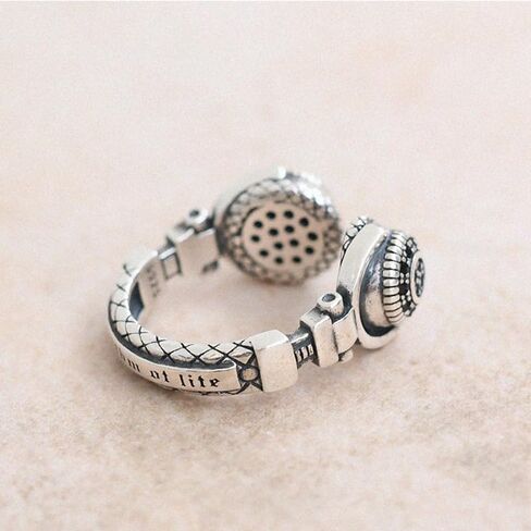 Gixaxak Silver Ladies Ring, Round Shape, Stainless Steel, Hypoallergenic, Adjustable, Wedding, Engagement in Kuwait