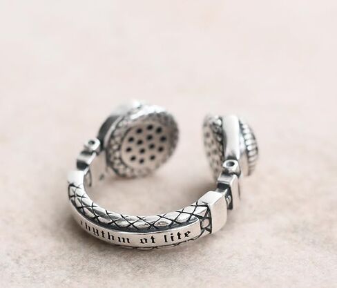 Gixaxak Silver Ladies Ring, Round Shape, Stainless Steel, Hypoallergenic, Adjustable, Wedding, Engagement in Kuwait