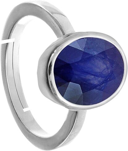 LMDPRAJAPATIS 5.56 Carat 925 Sterling Silver Blue Sapphire Women Engagement Ring Adjustable For Women's in Kuwait