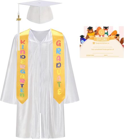 yolsun Kindergarten Graduation Cap and Gown 2026, Child Graduation Gown Cap Set with 2026 Tassel in Kuwait