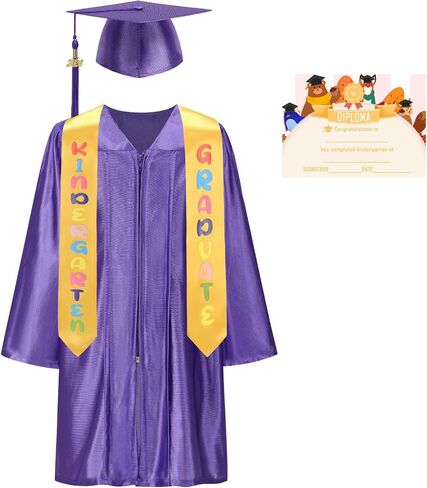 yolsun Kindergarten Graduation Cap and Gown 2026, Child Graduation Gown Cap Set with 2026 Tassel in Kuwait