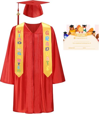 yolsun Kindergarten Graduation Cap and Gown 2026, Child Graduation Gown Cap Set with 2026 Tassel in Kuwait