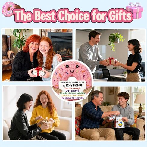 Emotional Support Plush Donut Positive Crochet Animals - Birthday Father's Day Graduation Gift for Daughter Friends Coworker Woman Man Self-Care Inspirational Affirmation Gift Positive Potato in Kuwait