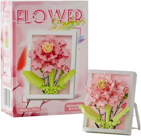 Carnation Shadowbox Figurine, 3D Floral Art Frame for Desk Decor, Cute Birthday Gift Idea for Women & Men, Adorable Home Trinket Collection in Kuwait