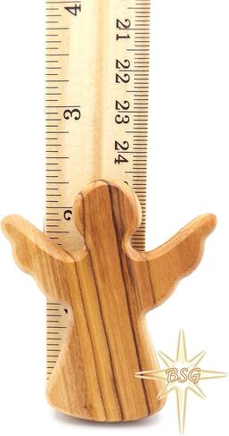 Dacaret Factory Olive Wood Guardian Angel, fits in The Hand and Pocket | Reduces Stress and Anxiety | Palm Angel | Angels Figurines | Thumb Stone | Comfort | Worry Stone (1) in Saudi Arabia