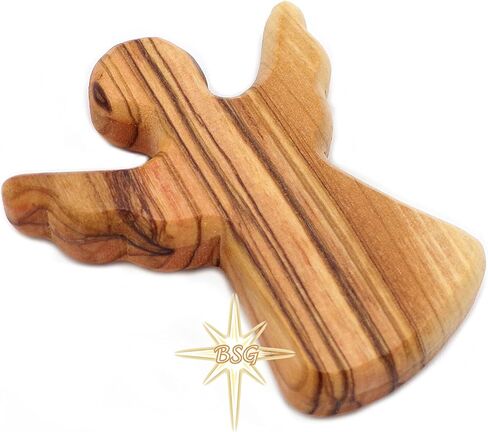 Dacaret Factory Olive Wood Guardian Angel, fits in The Hand and Pocket | Reduces Stress and Anxiety | Palm Angel | Angels Figurines | Thumb Stone | Comfort | Worry Stone (1) in Saudi Arabia