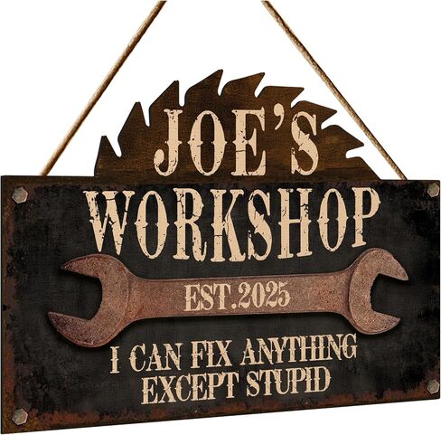 Personalized Beer Bottle Wall Mounted Opener Sign for Dad - Custom Name Plywood Bar Decor Gift for Men - Rustic Man Cave Kitchen Tool with Screws for Father's Day, Birthday, Christmas in Kuwait