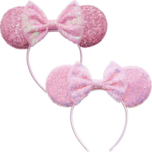 2Pack Mouse Ears for Women Girls Heandbands Outfit Essentials Park Mouse Ears Hair Accessories Birthday Decorations in Kuwait
