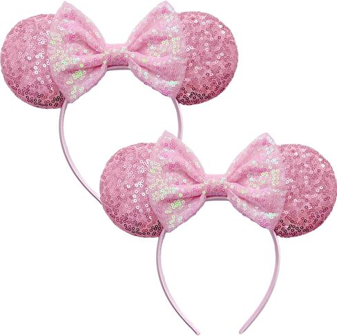 2Pack Mouse Ears for Women Girls Heandbands Outfit Essentials Park Mouse Ears Hair Accessories Birthday Decorations in Kuwait