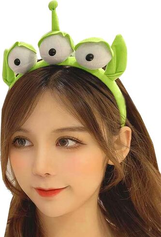 Sheliky Alien Headband Halloween Alien Costume Headbands Women Men Green Ears Hairband Cosplay Party Dress Up Accessories in Saudi Arabia