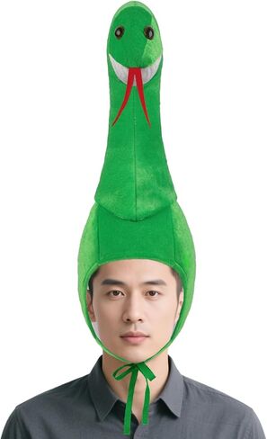 Clobeau Halloween Snake Costume Hat Animal Stuffed Snake Plush Hats Themed Party Boa Hat Cosplay Carnival Drama Story Hats in Kuwait