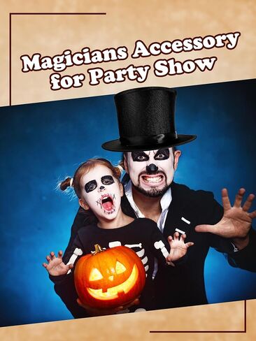 2 Pcs Black Folding Top Hat Magician Collapsible Hat Magic for Adult Halloween Cosplay Costume Accessory Party Show, 2 Style in Saudi Arabia