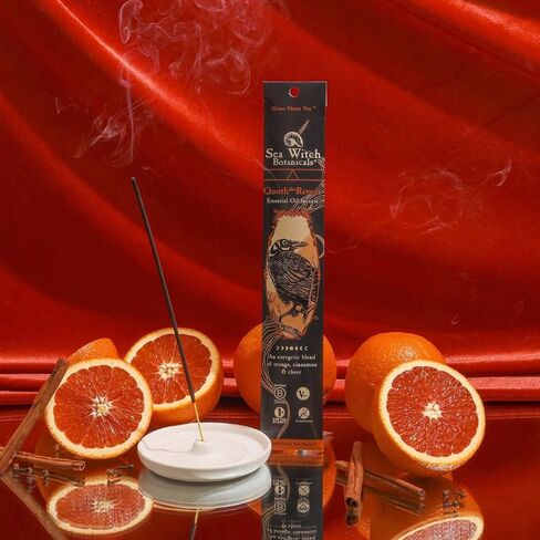 Sea Witch Botanicals Quoth The Raven Incense - 2 Pack | All-Natural Essential Oil Blends | 2 Boxes of 20 Incense Sticks | Non-Toxic | Ritual, Energy & Creativity | Cinnamon, Clove & Orange in Saudi Arabia