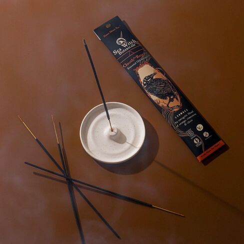 Sea Witch Botanicals Quoth The Raven Incense - 2 Pack | All-Natural Essential Oil Blends | 2 Boxes of 20 Incense Sticks | Non-Toxic | Ritual, Energy & Creativity | Cinnamon, Clove & Orange in Saudi Arabia